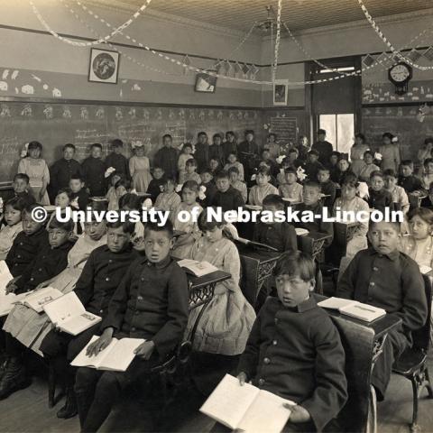 Classrooms at the Genoa Indian School in 1911. Photo courtesty of the National Archives and Records Administration
